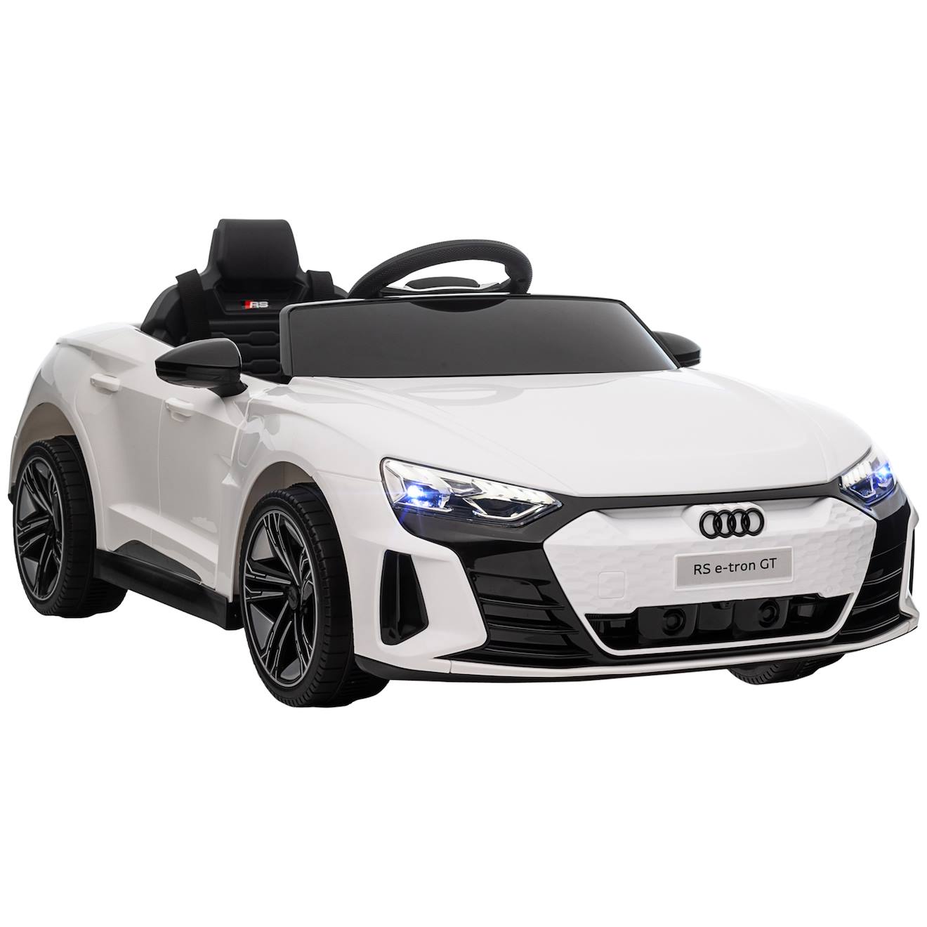 Voiture électrique enfant audi rs e-tron gt v max 5 km/h télécommande effets sonores lumineux blanc