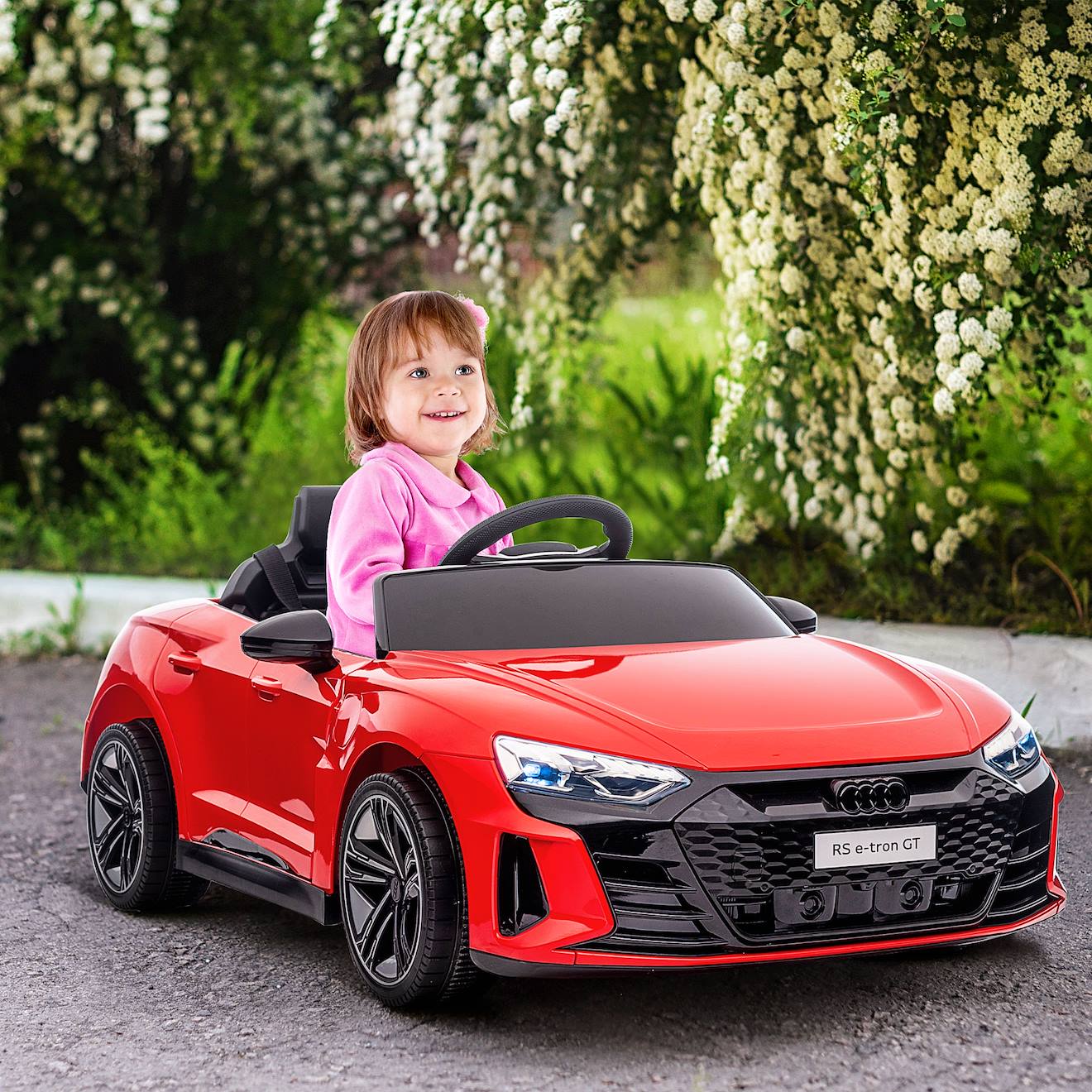 Voiture électrique enfant audi rs e-tron gt v max 5 km/h télécommande effets sonores lumineux rouge