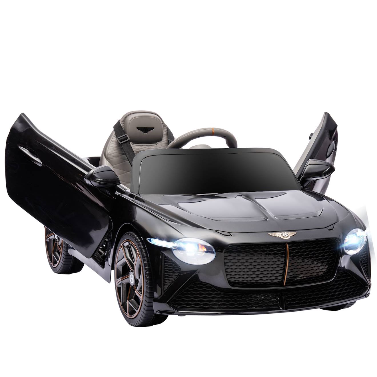Voiture électrique enfant bentley bacalar 2 moteurs 2 x 25 w télécommande effets sonores et lumineux noir