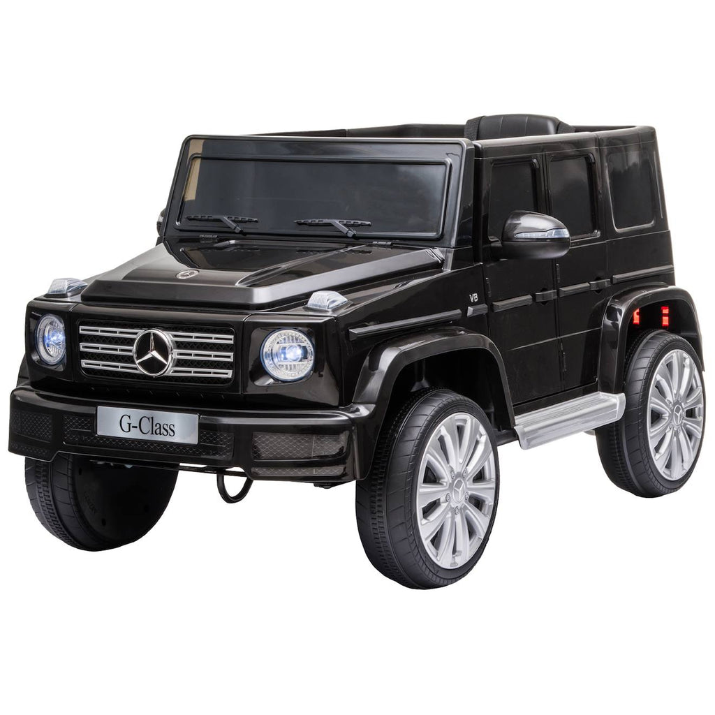 Voiture électrique enfant mercedes benz classe g 12v - v max 5km/h - télécommande - effets sonores lumineux noir