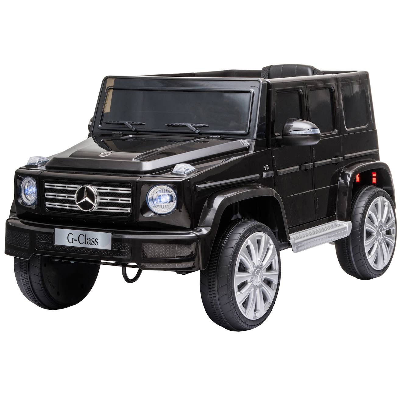 Voiture électrique enfant mercedes benz classe g 12v - v max 5km/h - télécommande - effets sonores lumineux noir