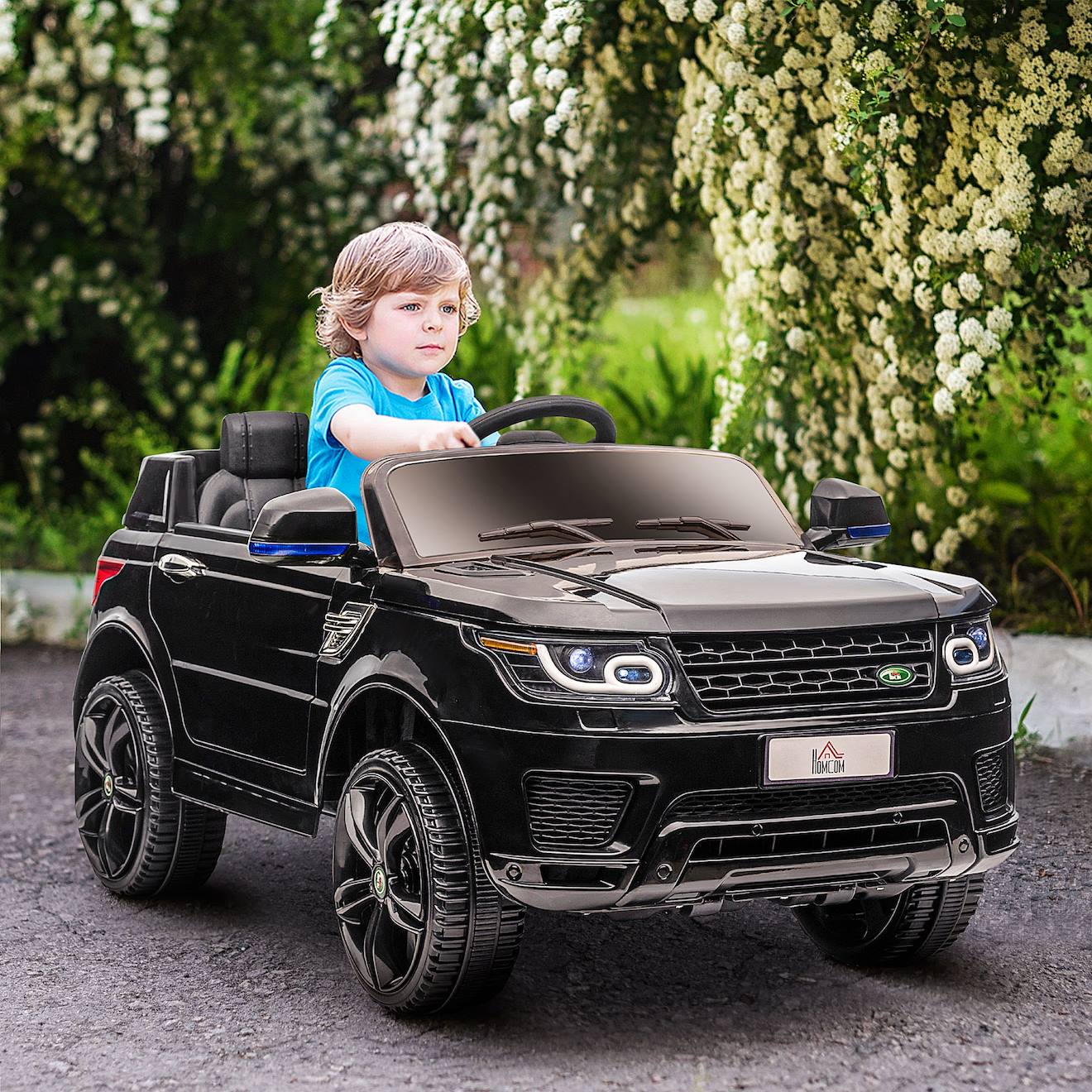 Voiture électrique enfant suv 4x4 - 12v, 5km/h max - télécommande - nombreux effets noir