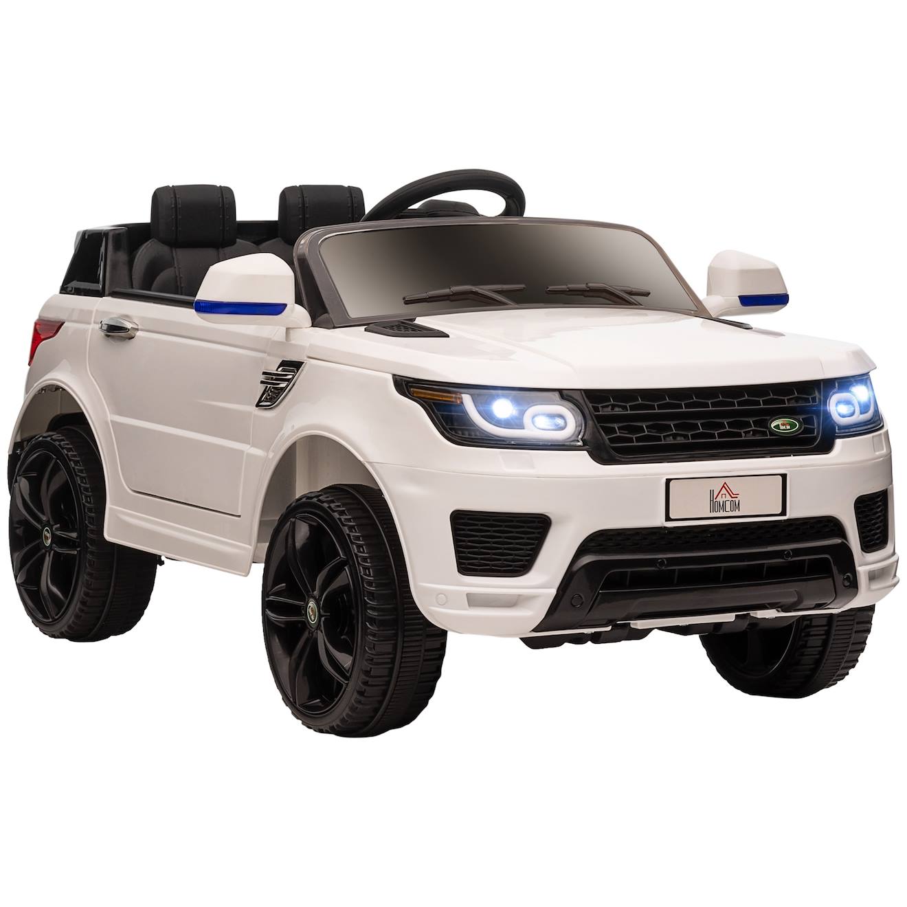 Voiture électrique enfant suv 4x4 - 12v, 5km/h max - télécommande - nombreux effets blanc