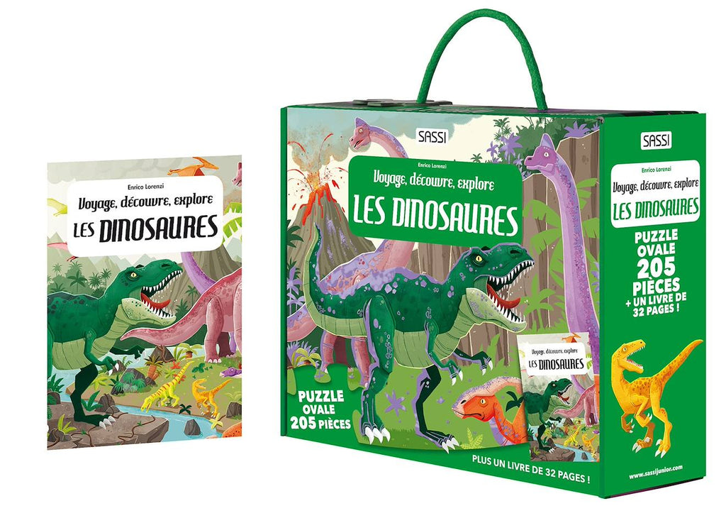 Voyage, découvre, explore - les dinosaures vert