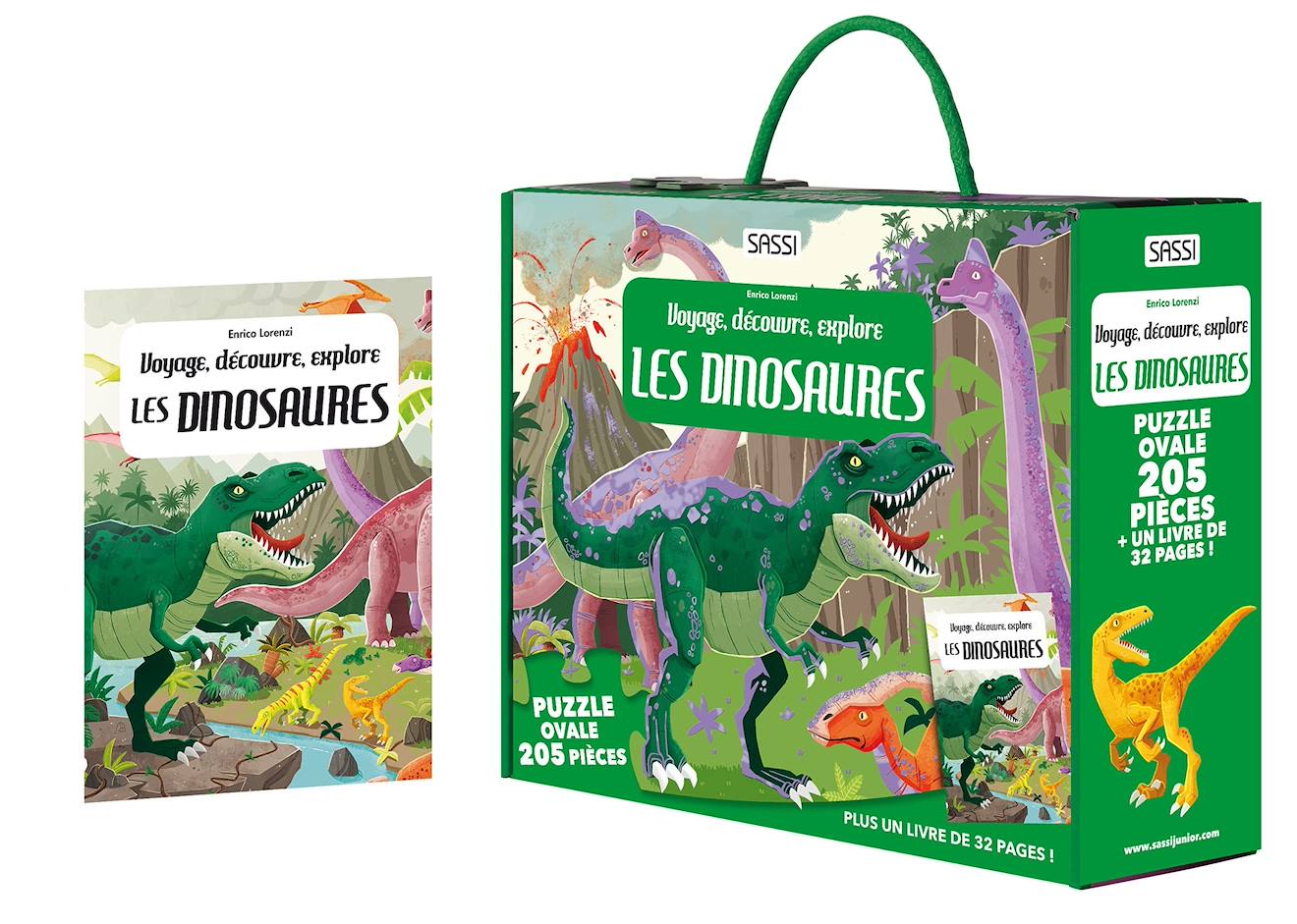 Voyage, découvre, explore - les dinosaures vert