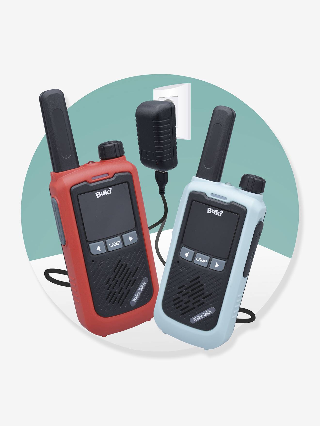 Walkie talkie rechargeable rouge