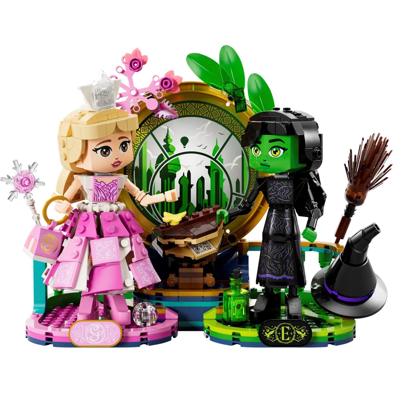 Wicked figurines d'elphaba et de glinda 75682 multicolore
