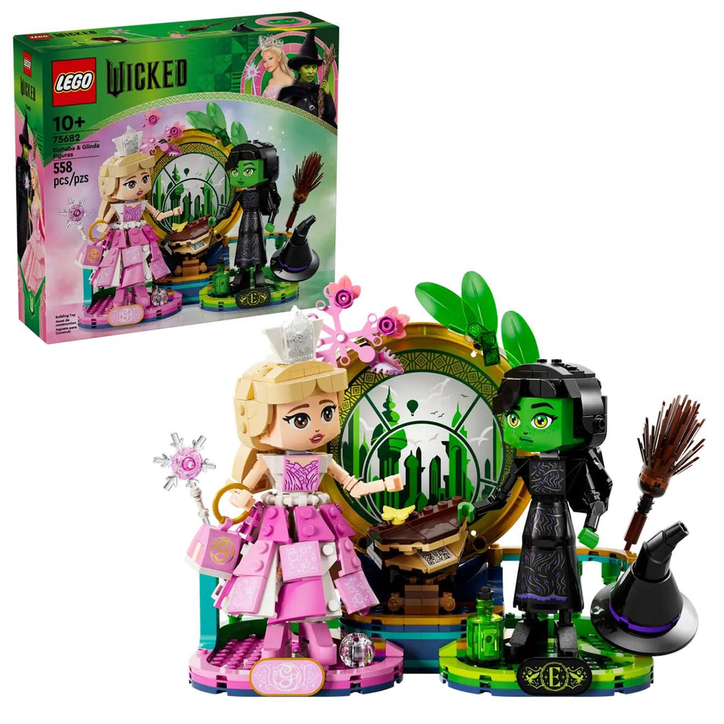 Wicked figurines d'elphaba et de glinda 75682 multicolore