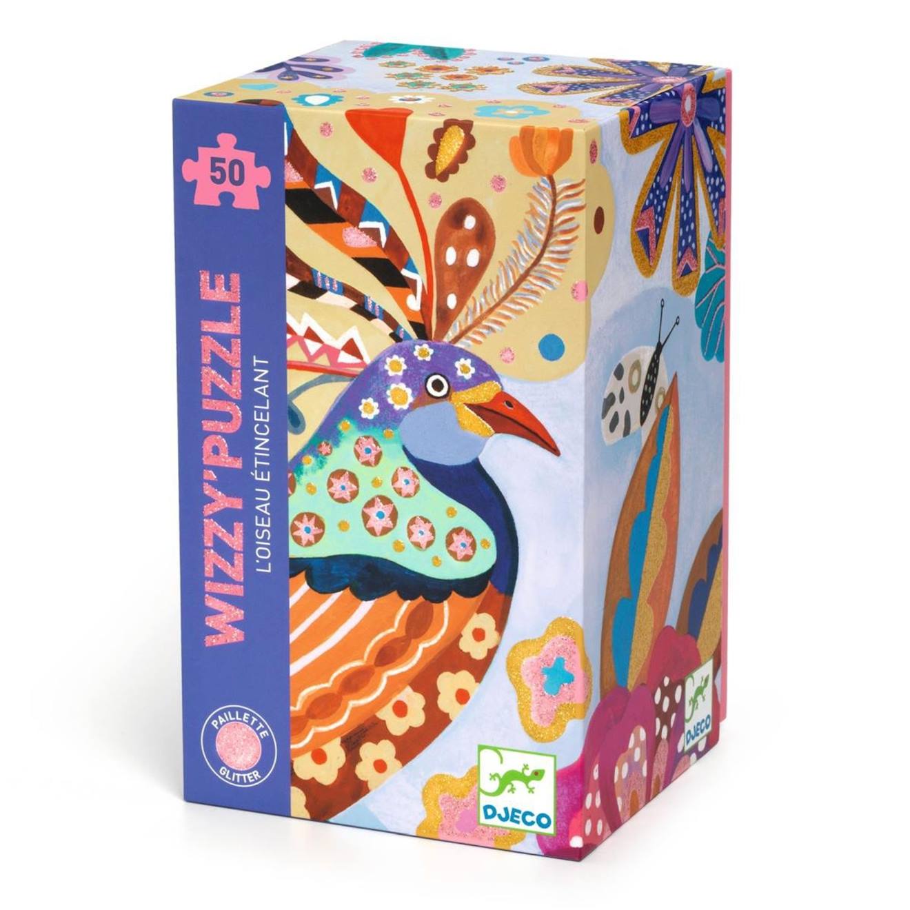 Wizzy puzzle l'oiseau étincelant 50 pièces multicolore