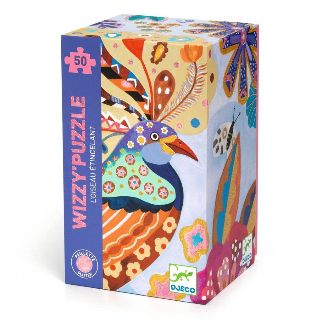 Wizzy puzzle l'oiseau étincelant 50 pièces multicolore