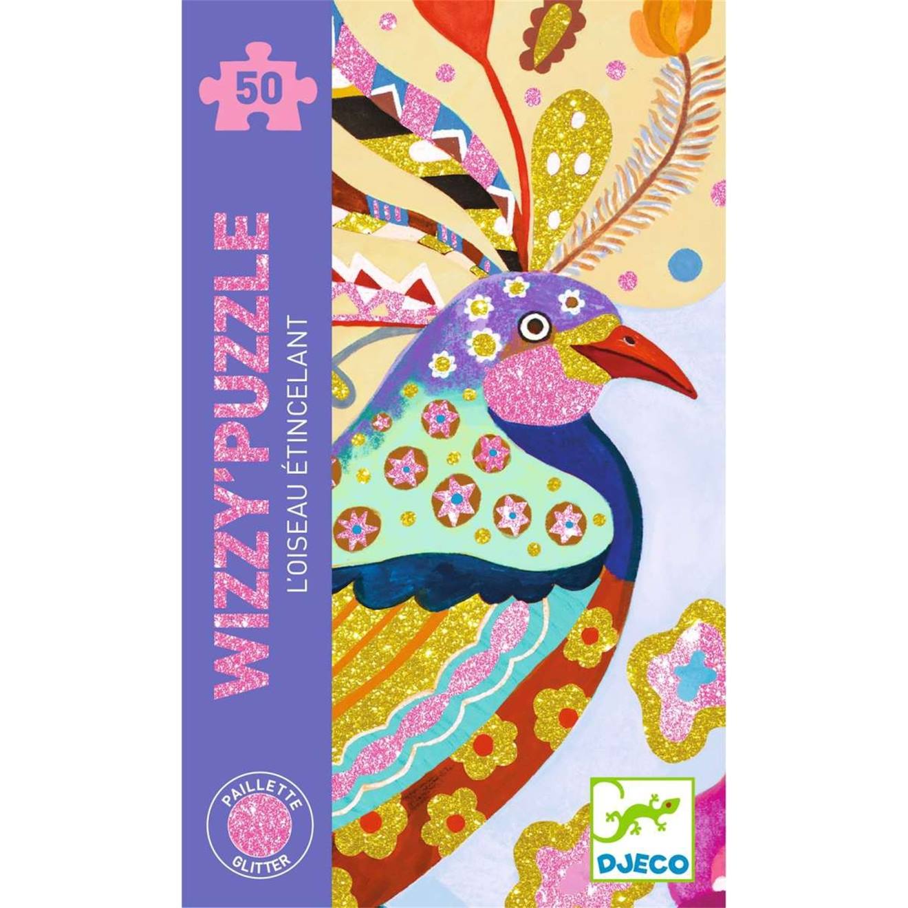Wizzy puzzle l'oiseau étincelant 50 pièces multicolore