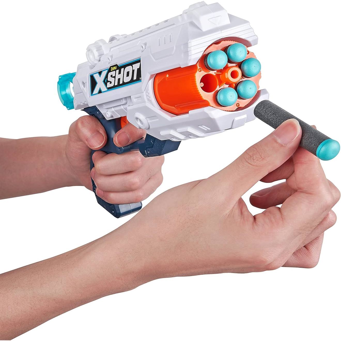 Xshot - excel reflex 6 blaster avec fléchettes orange