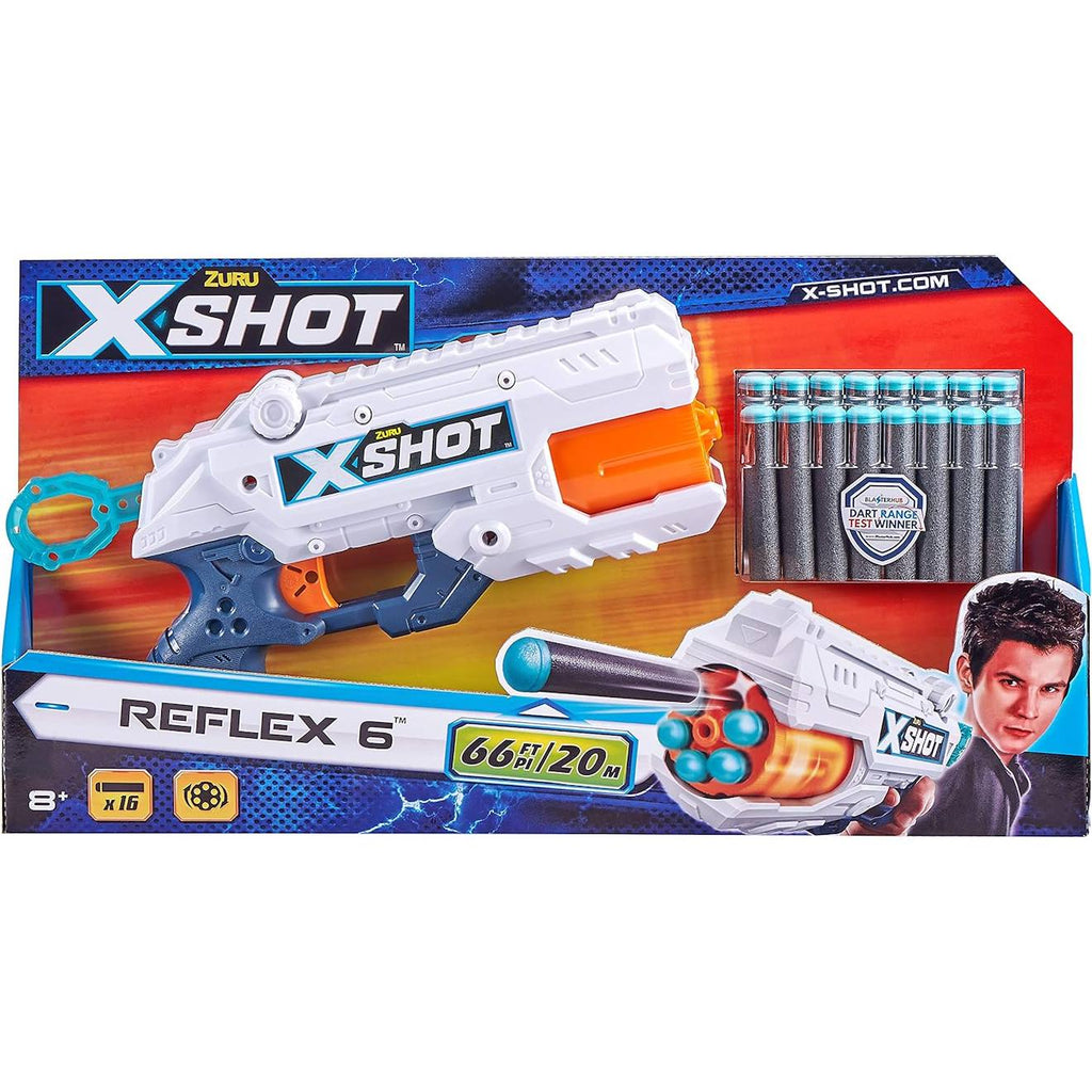 Xshot - excel reflex 6 blaster avec fléchettes orange