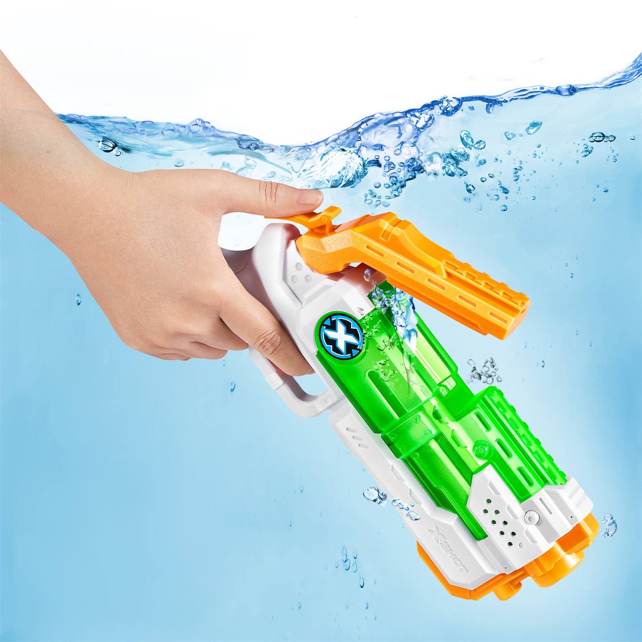 Xshot water - fast-fill micro blaster à eau blanc et vert