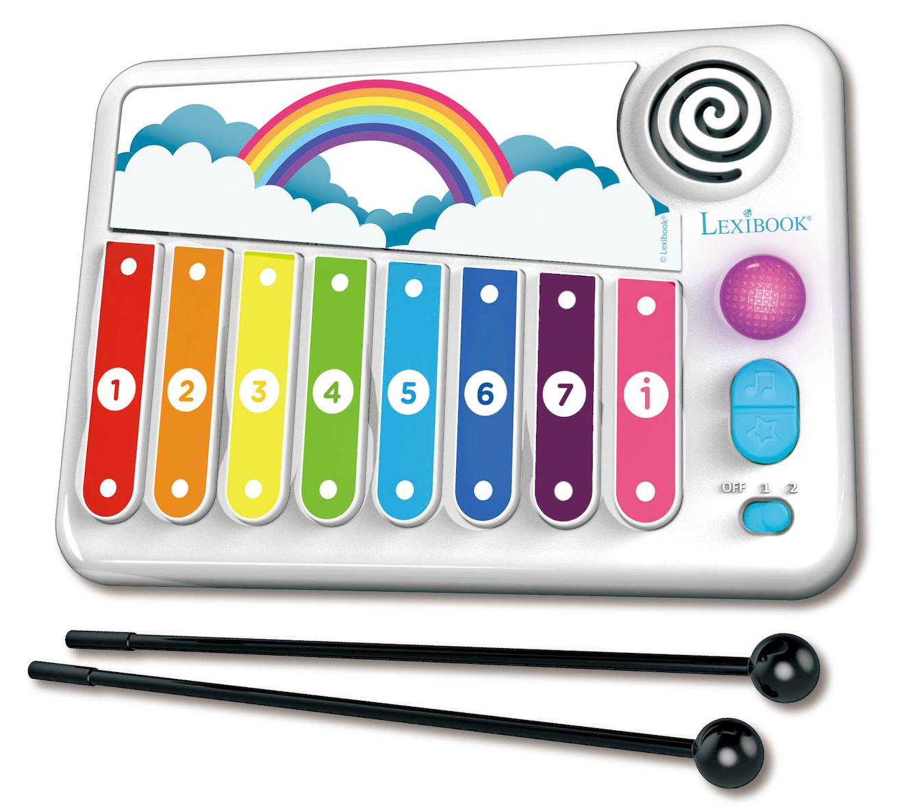 Xylophone avec apprentissage lumineux de la musique blanc
