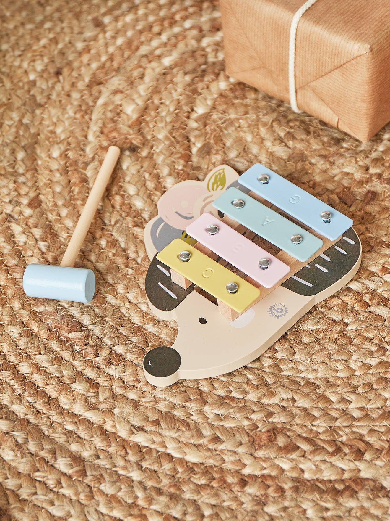 Xylophone bois en forme de hérisson - 17,5 cm hérisson