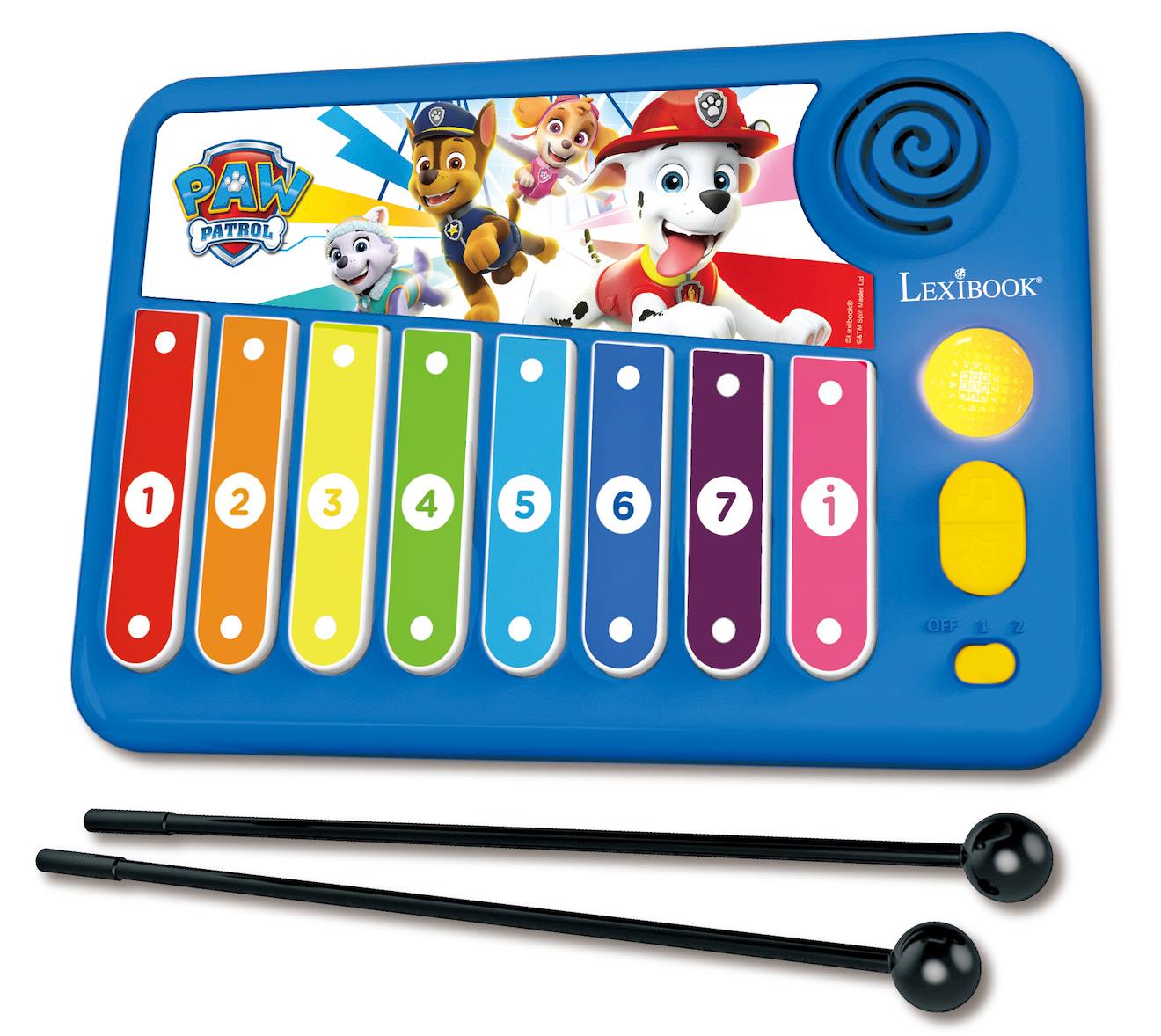 Xylophone Pat' Patrouille avec apprentissage lumineux de la musique bleu